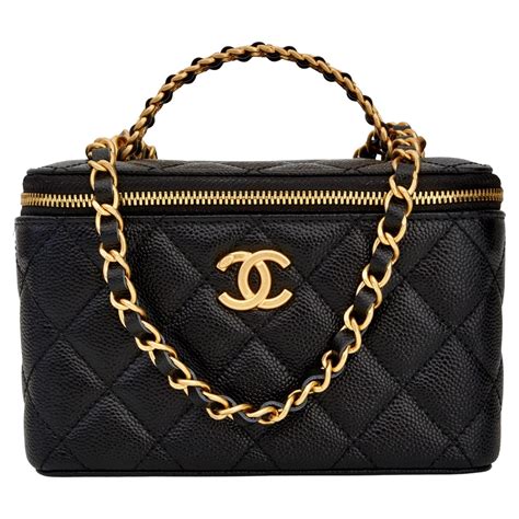 chanel caviar cosmetic vanity bag|A Guide to Chanel Vanity Case Styles .